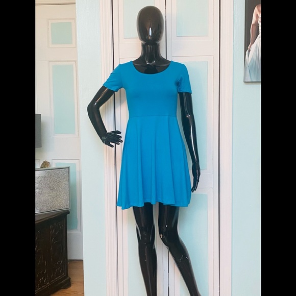 Capella Dresses & Skirts - Turquoise Skater Dress Summer Flowy Mini NWT S M L